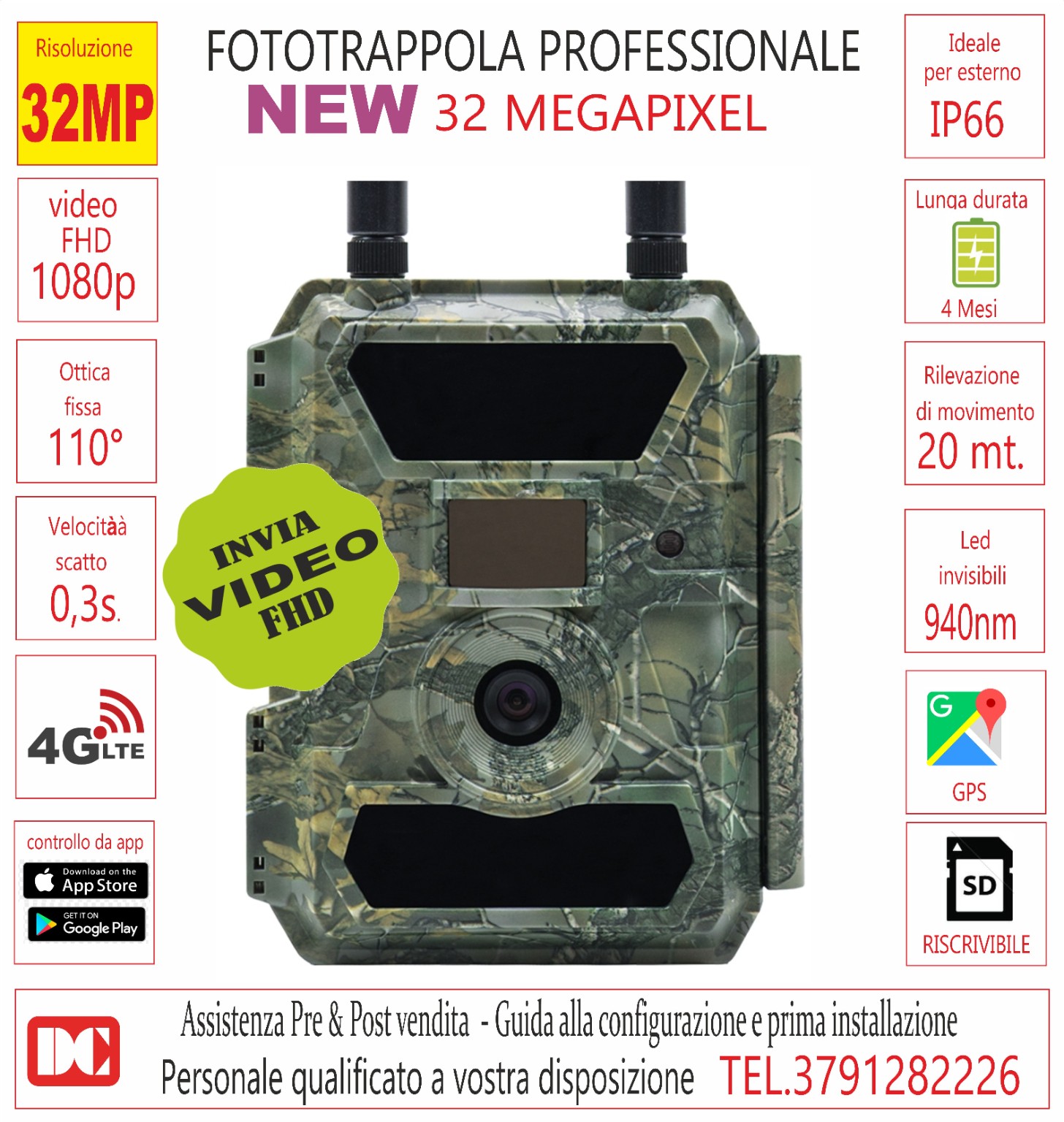 Fototrappola professionale 32MP DigitalCity