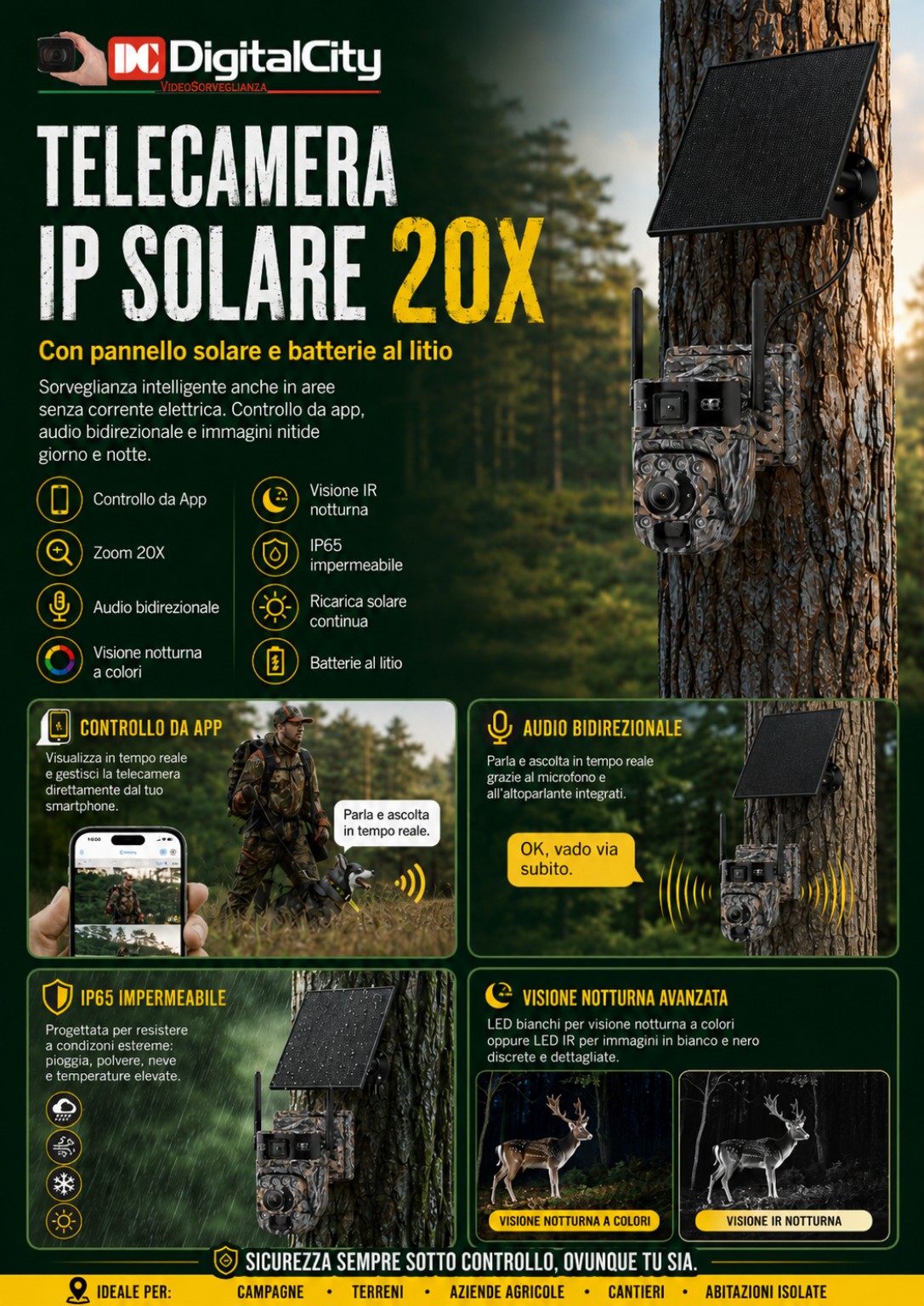 Fototrappola professionale 4G LTE GPS