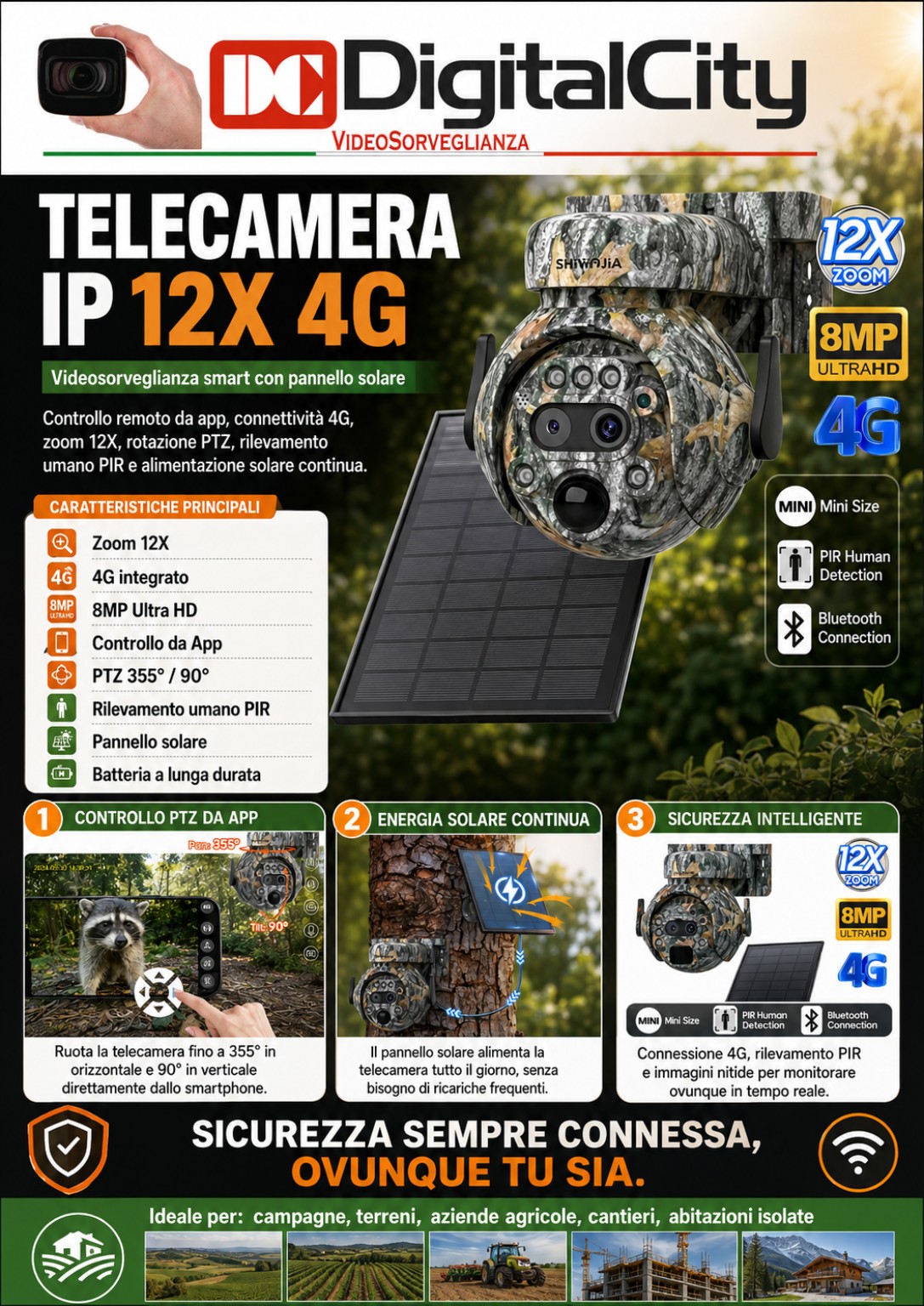 Telecamera IP 12X 4G
